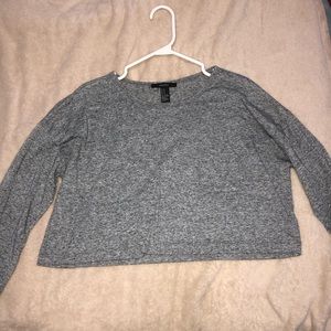 Long sleeve flowy cropped top from forever 21.